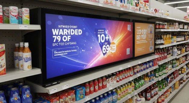 Rozciągnięte ekrany LCD dla supermarketów i sklepów spożywczych