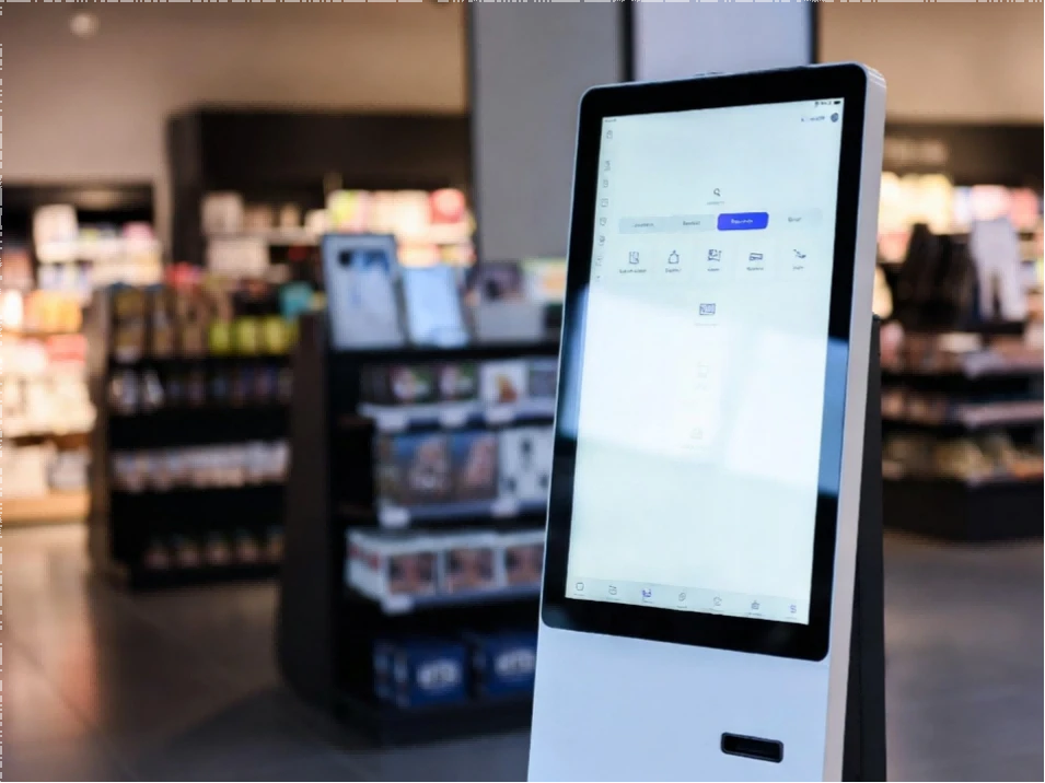Kiosk z monitorem dotykowym usprawnia interaktywne zakupy