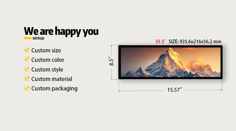 35.5 Inch Bar Display Digital Signage