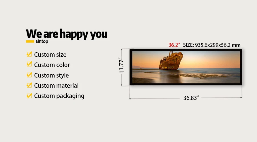36.2 Inch Bar Display Digital Signage