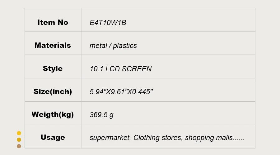 10.1 Digital Signage Electronic Price Screen Single Face 10.1 Digital Signage Electronic Price Screen Single Face
