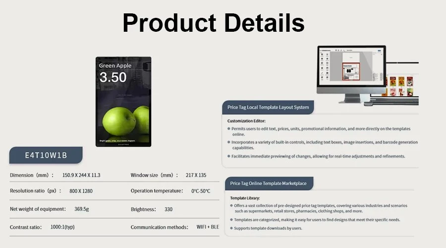 10.1 Digital Signage Electronic Price Screen Single Face 10.1 Digital Signage Electronic Price Screen Single Face